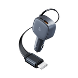 OMI 81W PD Car Charger with Retractable USB-C Cable