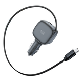 OMI 81W PD Car Charger with Retractable USB-C Cable