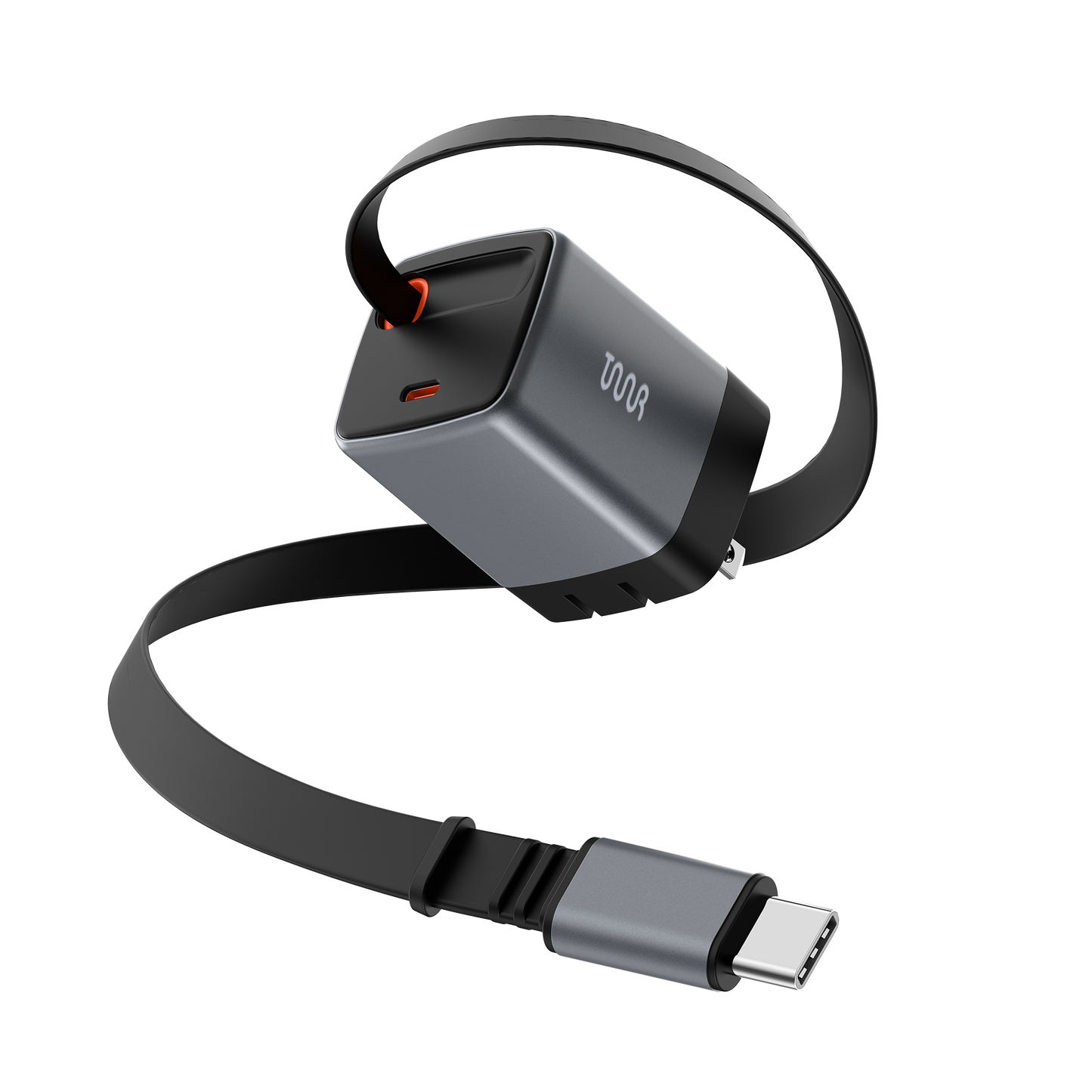 OMI 45W GaN Charger with Retractable USB-C Cable