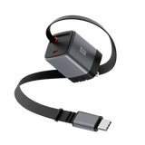 OMI 45W GaN Charger with Retractable USB-C Cable