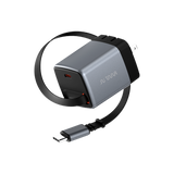 OMI 45W GaN Charger with Retractable USB-C Cable