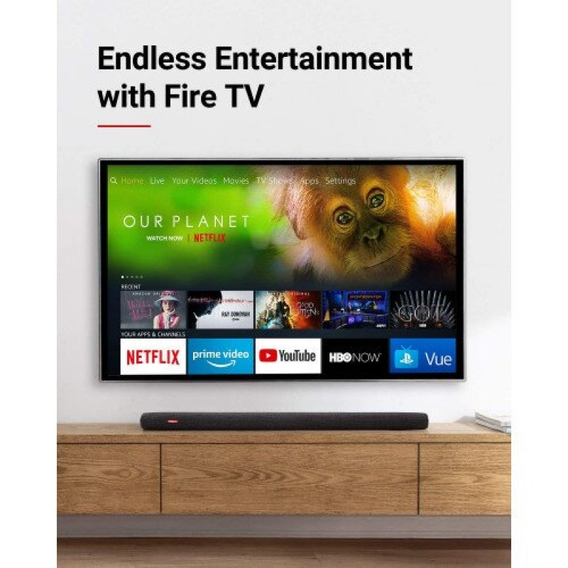 Nebula Soundbar – Fire TV Edition, 4K HDR Support, 2.1 Channel, Built-In Subwoofers, Voice Remote with Alexa