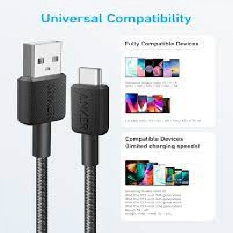 Anker 322 USB-C to USB-C Cable 6FT - White
