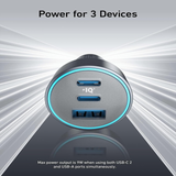 Anker Nano Car Charger 167.5w, 3-Ports (2 Usb-C & 1 Usb-A), with Usb-C to Usb-C 3.3ft Cable