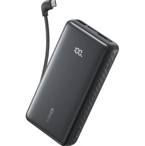 Anker Zolo Powerbank (20kmah, 22.5w, Built-In UsbC 90° Cable)
