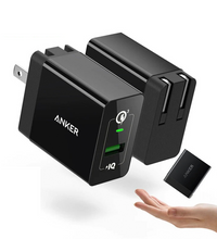 Anker PowerPort+ 1 Quick Charge 3.0 With USB-C Cable 3ft - BLACK