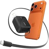Anker Nano Charger 35w, Built-In Retractable Usb-C Cable, GaN Technology, Foldable Plug, 2-Pin (US) - Black