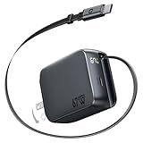 Anker Nano Charger 35w, Built-In Retractable Usb-C Cable, GaN Technology, Foldable Plug, 2-Pin (US) - Black