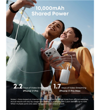 Aner Nano Power Bank 10,000mah, 45w, Built-In Retractable Usb-C Cable