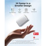 Anker Nano Power Bank 10,000mah, 45w, Built-In Retractable Usb-C Cable