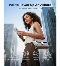 Aner Nano Power Bank 10,000mah, 45w, Built-In Retractable Usb-C Cable