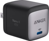 Anker Nano Charger, 45W Fast Charging, Compact and Foldable Plug 2-pin US