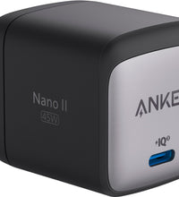 Anker Nano Charger, 45W Fast Charging, Compact and Foldable Plug 2-pin US