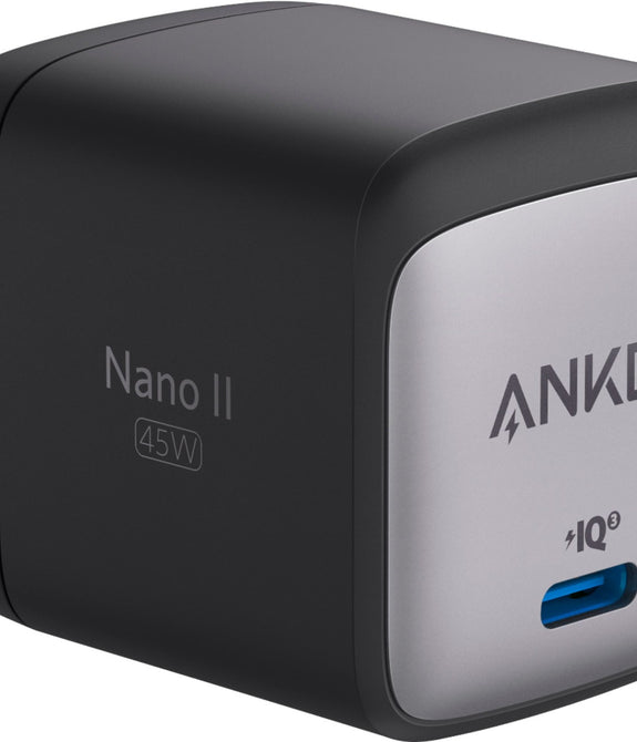Anker Nano Charger, 45W Fast Charging, Compact and Foldable Plug 2-pin US