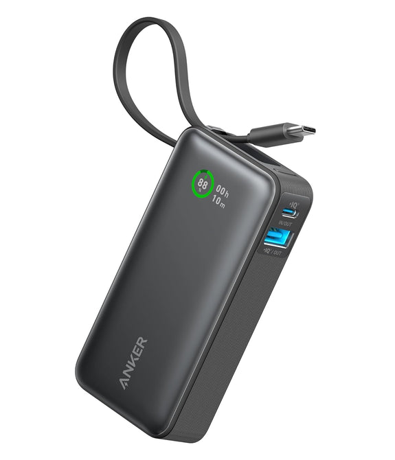 Anker Nano Power Bank (30W, Built-In USB-C Cable)
