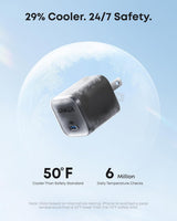 Anker Nano Charger, 45W Fast Charging, Compact and Foldable Plug 2-pin US