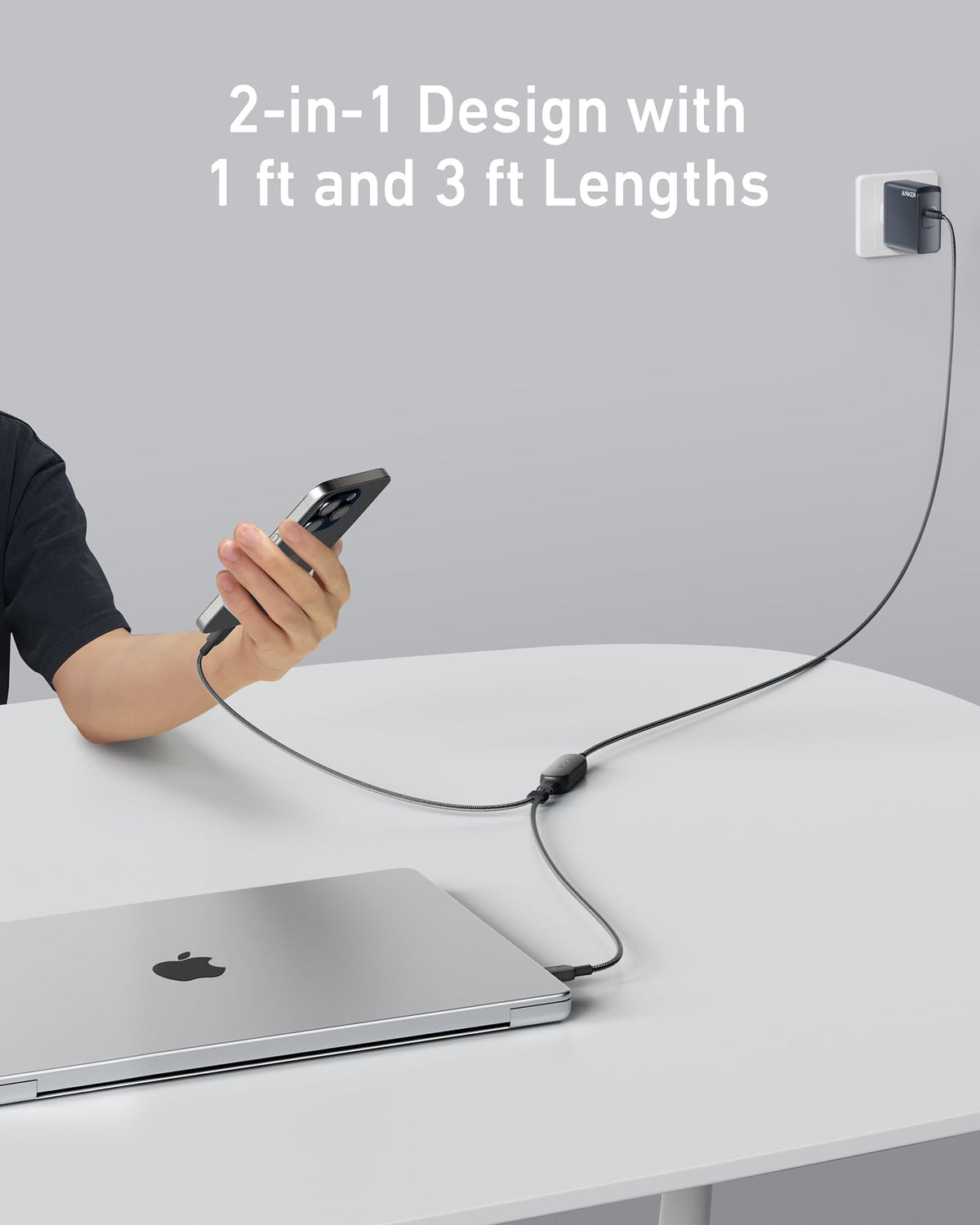 Anker 140W 2-in-1 USB-C to USB-C Cable