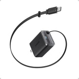 Anker Nano Charger 35w, Built-In Retractable Usb-C Cable, GaN Technology, Foldable Plug, 2-Pin (US) - Black