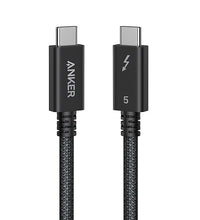 Anker Prime Thunderbolt 5 Cable (3.3ft, 80Gbps, 240w) 80Gps Data Transfer Up-To 120Gbps Bandwidth, Supports 8k Dual Displays - Black