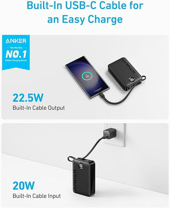 Anker Power Bank 20000mAh 22.5W with Built in USB-C Cable