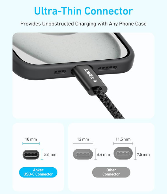 Anker Zolo USB C to USB C Cable, Braided 6ft