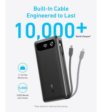 Anker Power Bank 20000mAh 87W Portable Charger with Built-in USB-C Cable