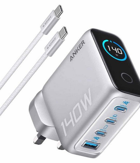 Anker Charger (140W, 4-Port, PD 3.1) with USB-C Cable