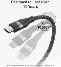 Anker USB-C to USB-C Cable (240W, Upcycled-Braided) - 3ft