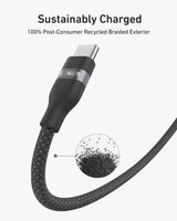 Anker USB-C to USB-C Cable (240W, Upcycled-Braided) - 3ft