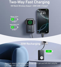 Anker MagGo Powerbank 10,000mah, 35w, For Apple Watch with Built-In Usb-C Cable