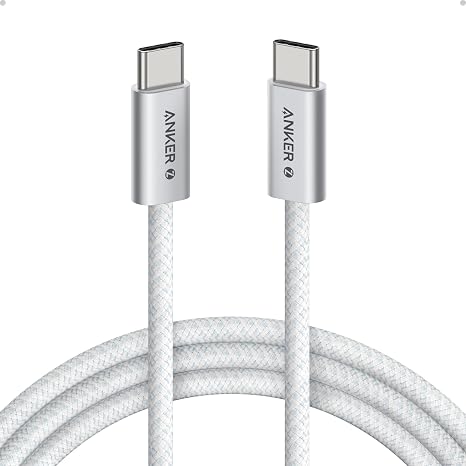 Anker Zolo Usb-C to Usb-C Cable (6ft, 240w, Braided) - White