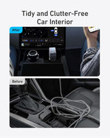 Anker Nano Car Charger 75w, Usb-C Port, Built-In Retractable Usb-C Cable