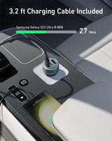 Anker Nano Car Charger 167.5w, 3-Ports (2 Usb-C & 1 Usb-A), with Usb-C to Usb-C 3.3ft Cable