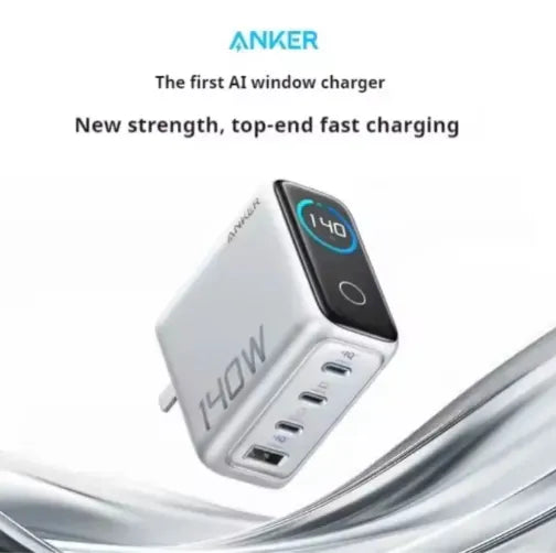 Anker Charger, 140W, 4-Port, PD 3.1 with 5ft Usb-C to Usb-C Cable