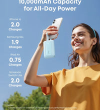 Anker Zolo Powerbank 10000mAh 35w Built-In Dual USB-C Cable