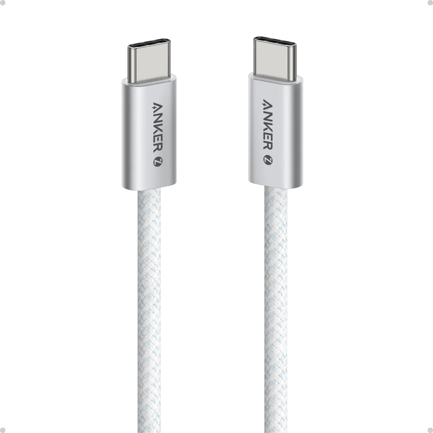 Anker Zolo Usb-C to Usb-C Cable (6ft, 240w, Braided) - White