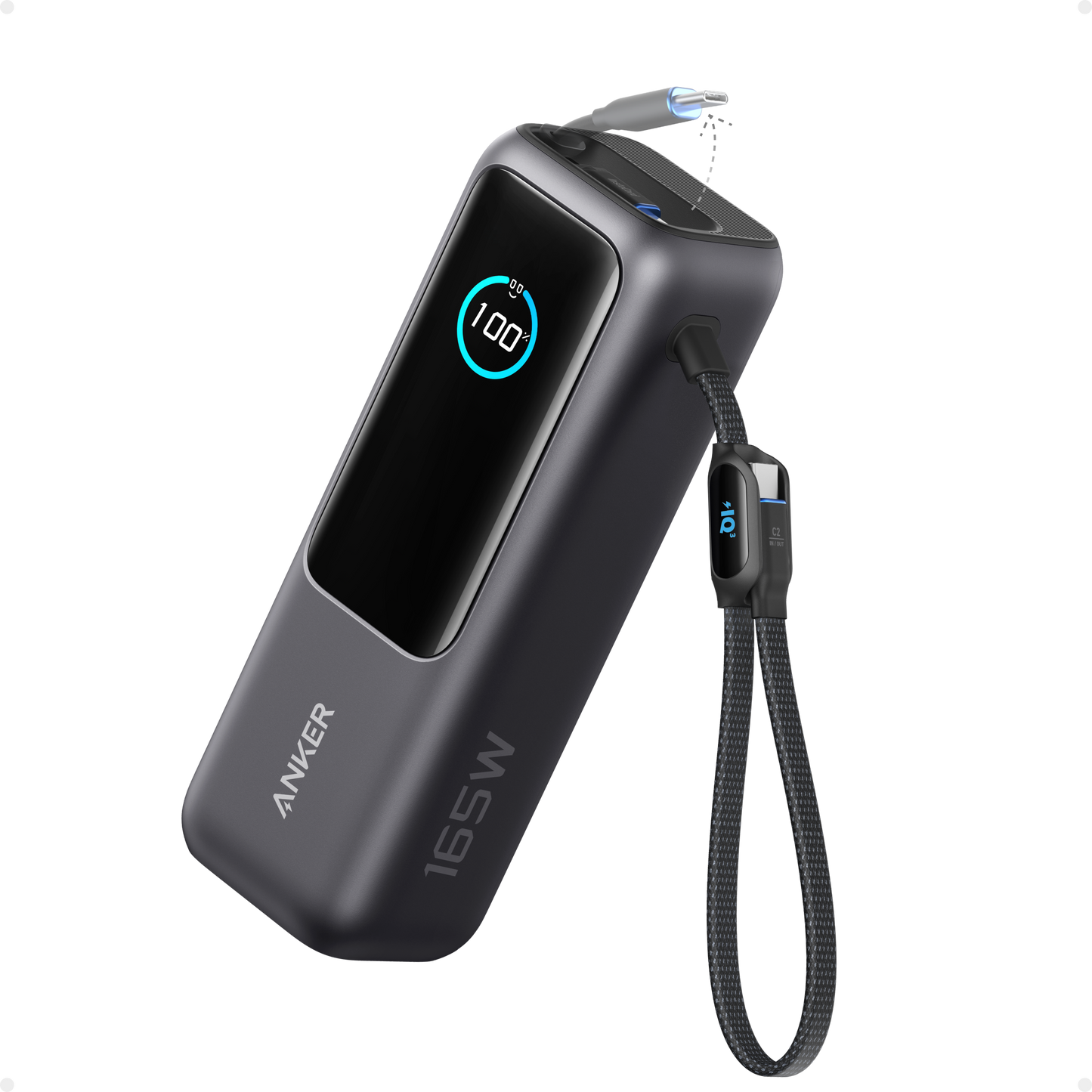 Anker Power Bank 25000mAh 165W with retractable USB-C cable