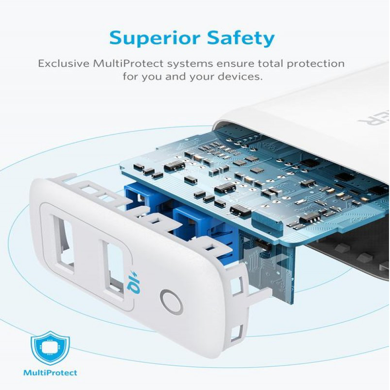 ANKER PowerPort II with 2 PIQ wall charger