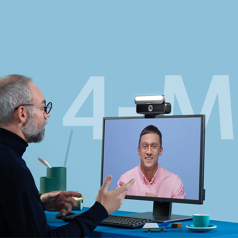 Anker Work B600 Video Bar with 4-in-1 Design (2K Cam with Speaker, Mic, Light)