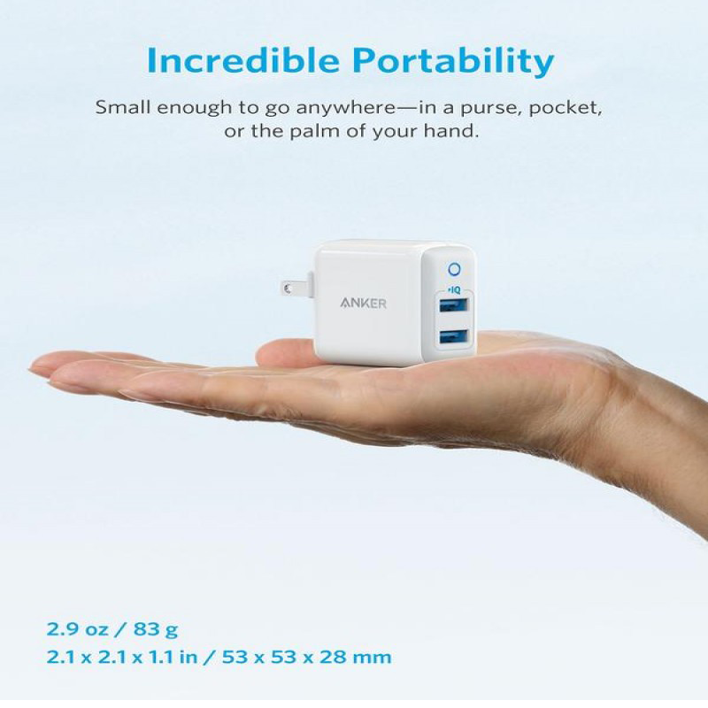 ANKER PowerPort II with 2 PIQ wall charger
