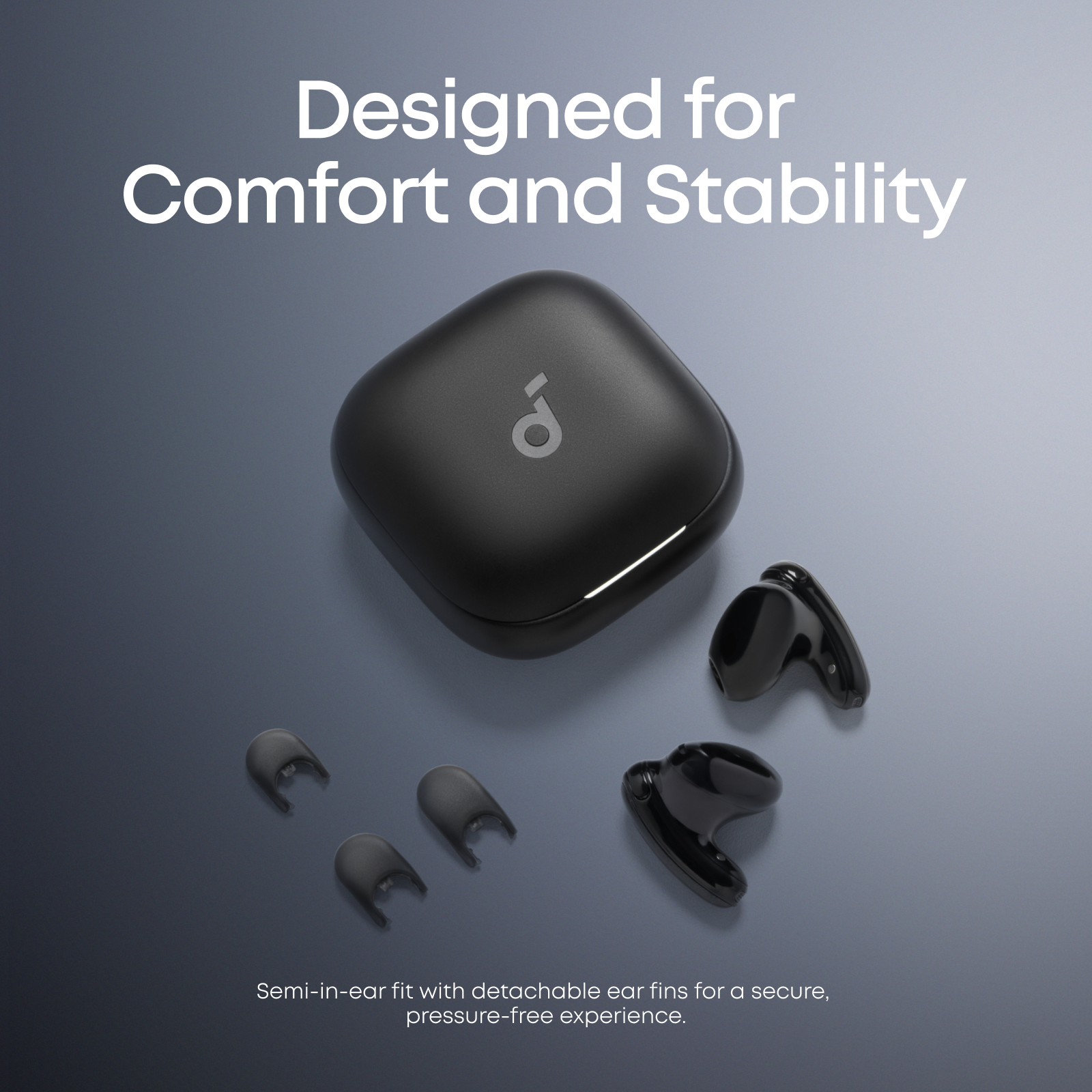 Anker Soundcore Liberty Buds,Semi-In-Ear Design with Real-Time Adaptive ANC