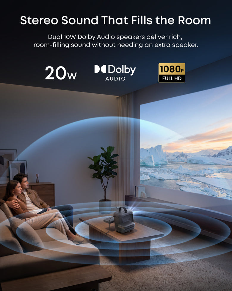 soundcore Nebula P1i | World's First Smart Portable Projector with Flippable Speakers