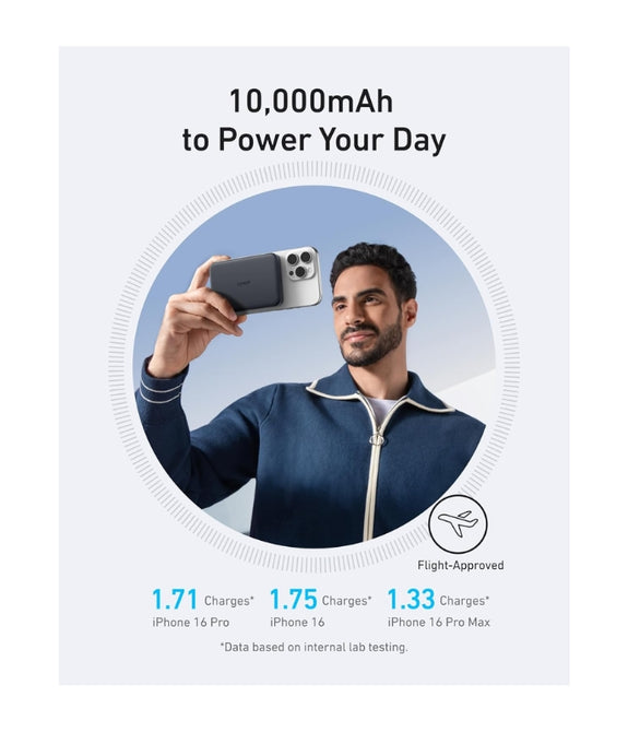 Anker MagGo Powerbank 10,000mah, Slim Magnetic Powerbank