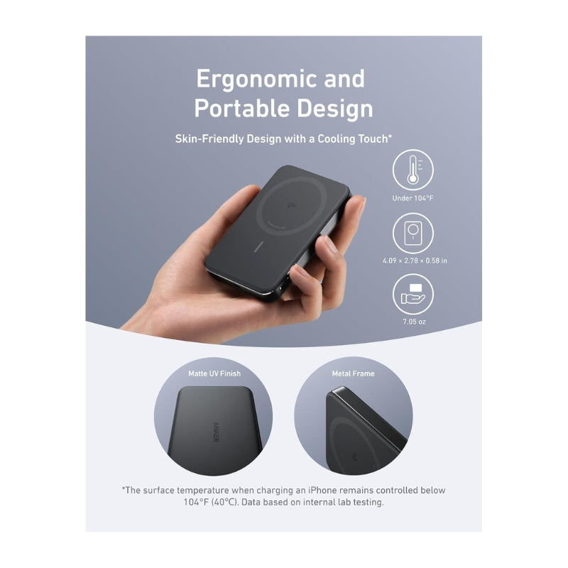 Anker MagGo Powerbank 10,000mah, Slim Magnetic Powerbank