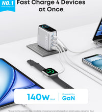 Anker Charger (140W, 4-Port, PD 3.1) with USB-C Cable
