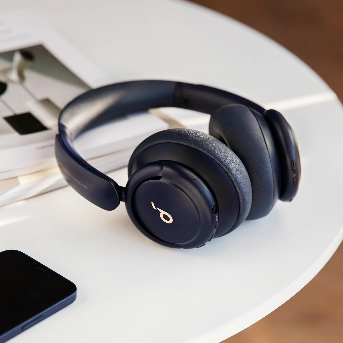 Soundcore Q30 headphones memory foam earcup close-up
