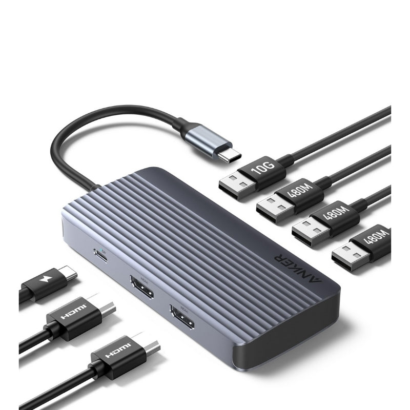 Anker 7-in-1 USB-C Hub, Dual Monitor USB C Docking Station