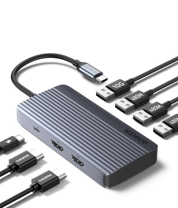 Anker 7-in-1 USB-C Hub, Dual Monitor USB C Docking Station