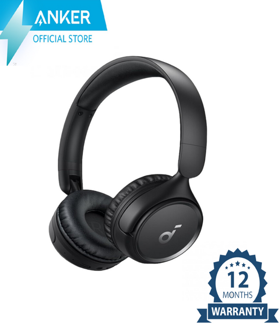 Soundcore H30i Wireless On-Ear Headphones, Foldable Design, Pure Bass, 70H Playtime, Bluetooth 5.3, Lightweight And Comfortable, App Connectivity, Multipoint Connection (Black)