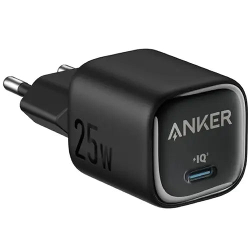 Anker 25W Usb‑C Fast Charger Compact size, PowerIQ 3.0 & PPS for Super Fast Charging, Foldable Plug, 2-Pin (Us) – Black